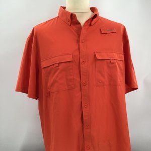 Silver Bait XL, Salmon Colored Vented Fishing Shirt